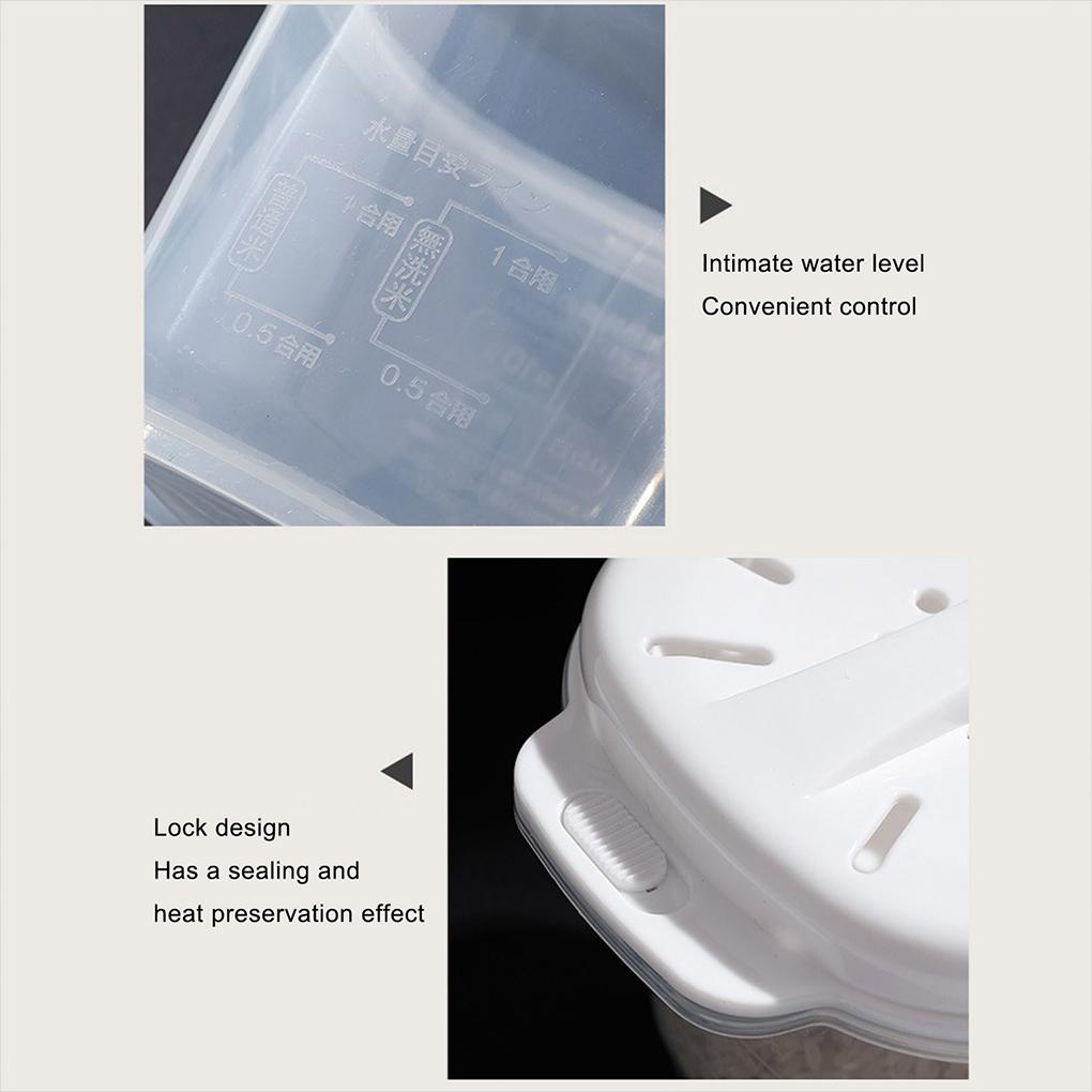 Microwave Rice Cooker Multifungsi Steamer Panas Wadah Sup Bento Kotak Makan Gandum Cereal Organizer Utensils Tools