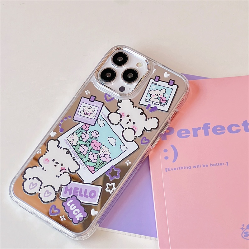 Cocok Untuk Iphone14 Pro Max iPhone Phone Case Permukaan Cermin Kamera Perlindungan Shockproof Kuat Kompatibel Dengan Iphone13 13pro 13prm iPhone 11 7Plus 8Plus Xr XS 12 Pro Max Phone Case