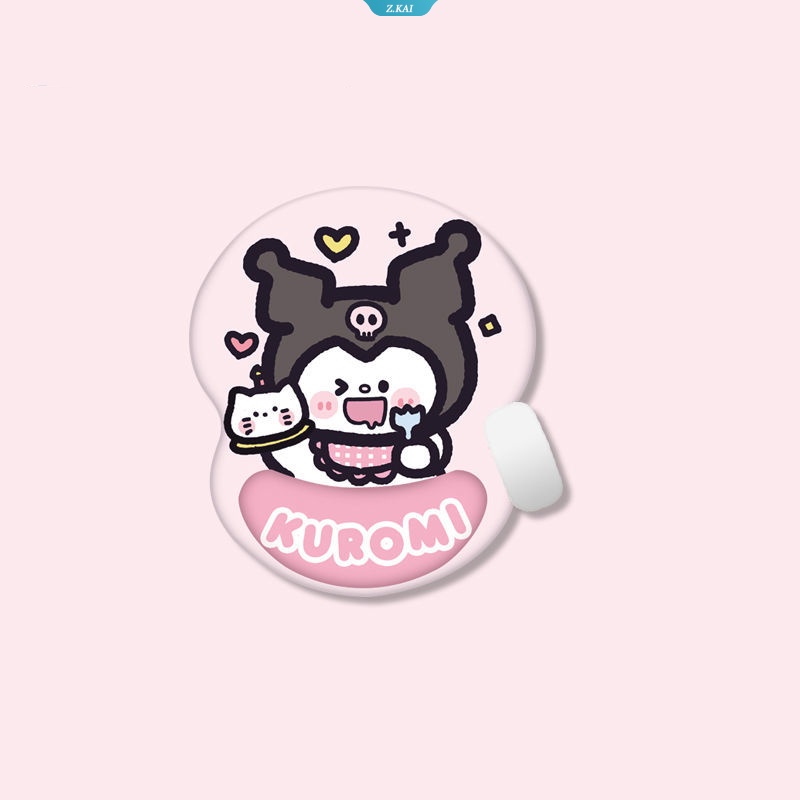 Sanrio Kawaii Hitam Kuromi 3D Kartun Lucu Mouse Pad Kreatif Kartun Memory Foam Pelindung Pergelangan Tangan Laptop Mouse Pad [ZK]