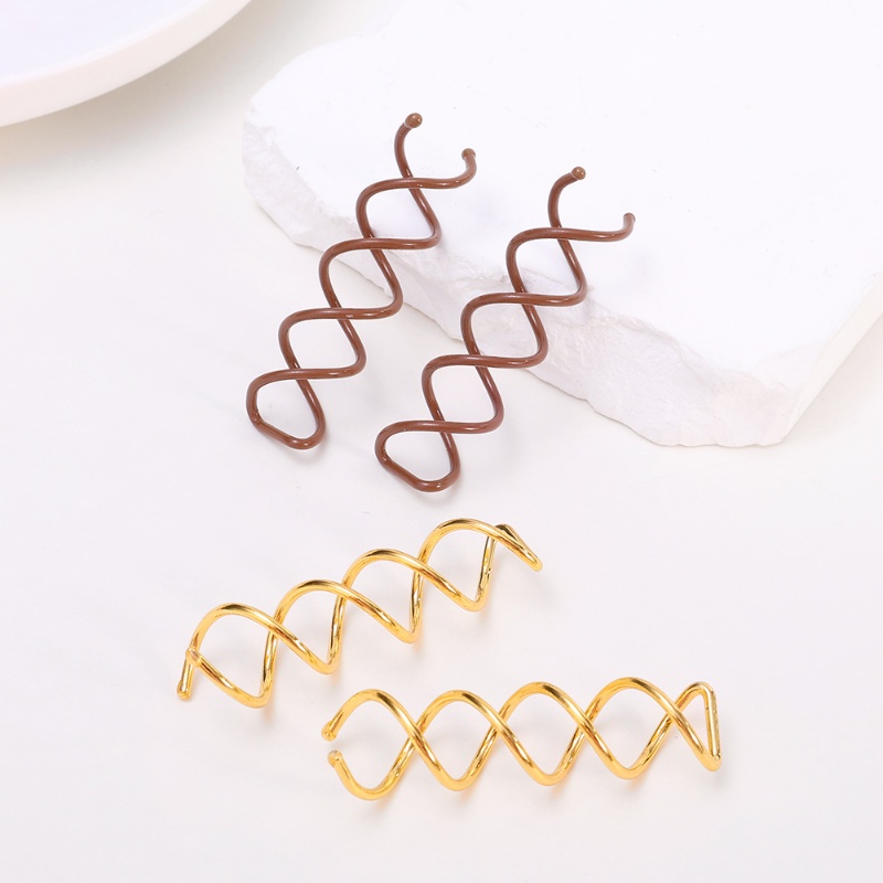 Sederhana Dasar Logam Spiral Bobby Pin Wanita Gadis Sanggul Tetap Memutar Jepit Rambut Klip Pengantin Jepit Rambut DIY Aksesoris Styling Rambut