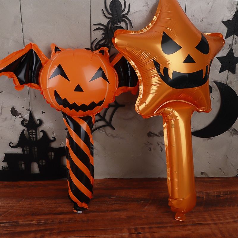 [Harga Grosir]halloween Bola Mata Hantu Labu Balon Tongkat Horror Iblis Spider Memegang Balon Tiup Dekorasi Halloween Rumah Mainan Anak Perlengkapan Pesta Trick Or Treat