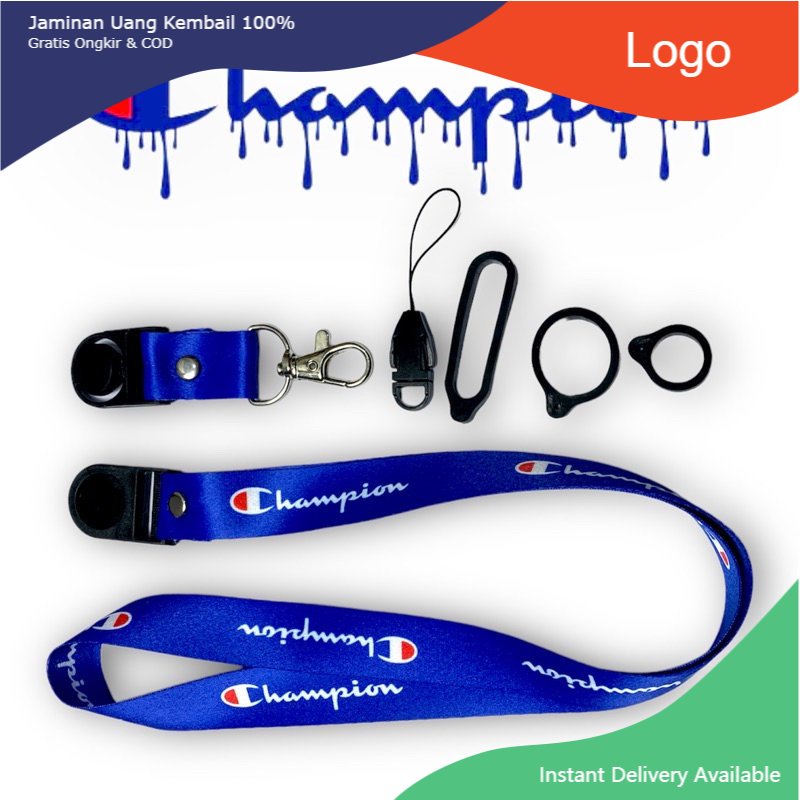 

CHAMPION BLUE ART LANYARD / GANTUNGAN HANDPHONE