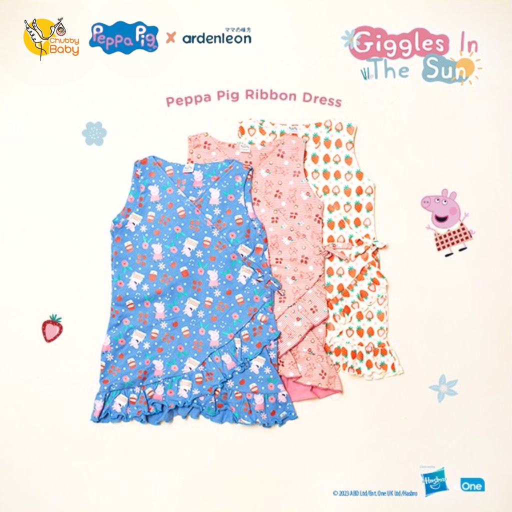 ARDENLEON Peppa Pig Ribbon Dress | Dress Anak