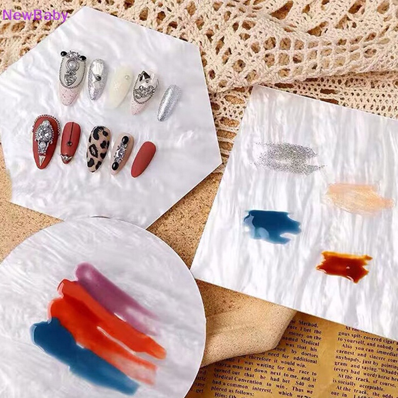 Newbaby 1Pc Palet Nail Art Shell Piece Tips Kuku Palsu Papan Pajangan Properti Foto ID