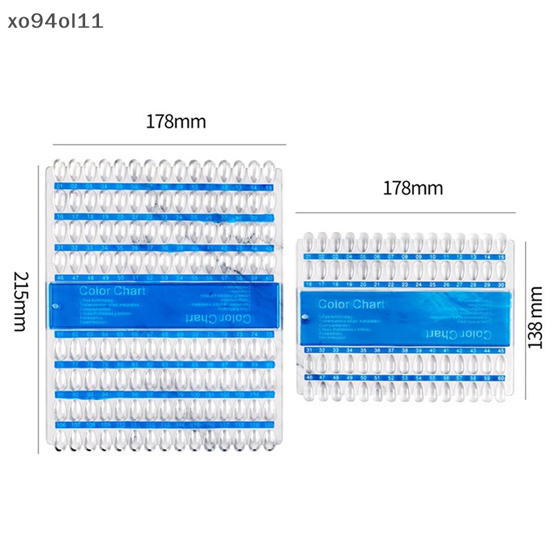 Xo 60/120tips Nail Art Tip Bagan Warna Rak Display Stand Palet Semir OL