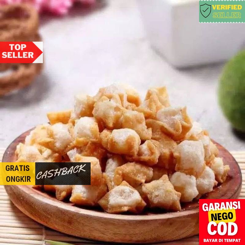

Siomay kering mini cuanki gurilem kriuk original 50 gram krispy khas garut .