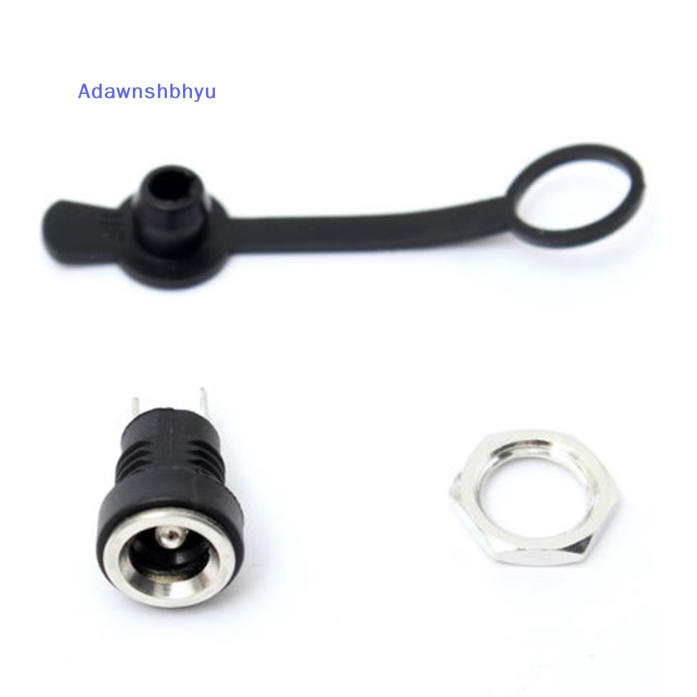 Adhyu New 2x Waterproof 5.5mmx2.5mm DC Power Supply Female Jack Socket Panel Mount Sambung ID