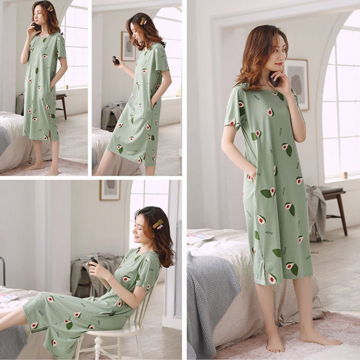 Daster Wanita Piyama Baju Tidur setelan Wanita Dewasa Motif Import XXL