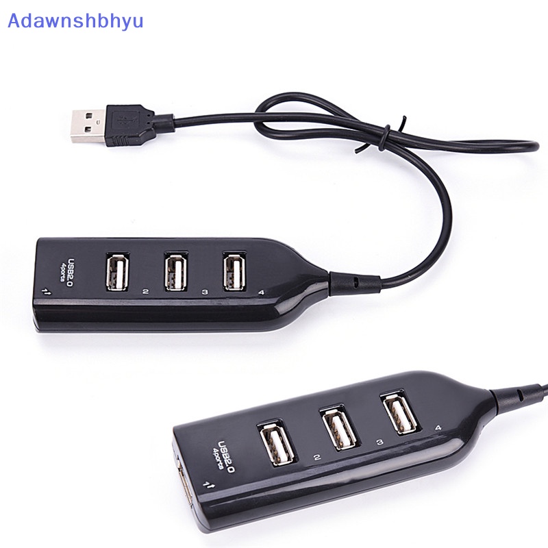 Adhyu Adapter Hub Splitter USB 2.0 4port Kecepatan Tinggi Terbaru Untuk PC Komputer Laptop Hitam ID