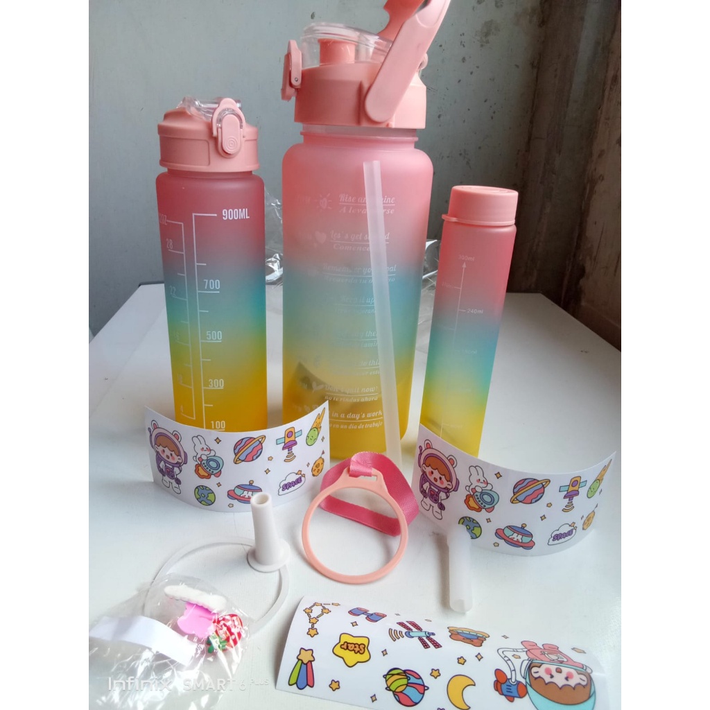 BOTOL MINUM GRADASI 3 IN 1 2 LITER / BOTOL MINUM SET 3 PCS / BOTOL MINUM GRADASI VIRAL