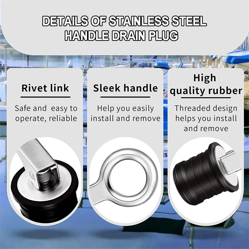 Populer 2buah Snap-handle Drain Plug Locking Drain Plug Flip Style Cocok Untuk Steker Pembuangan Perahu Karet Lubang&quot;1&quot; Untuk Untuk Steker Saluran Perahu