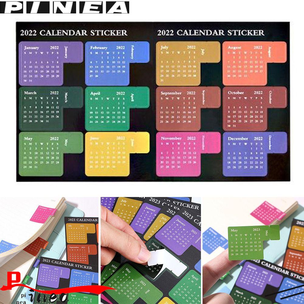 Stiker Label Kalender Nanas 5lembar New Creative Stationery Calendar Sticker