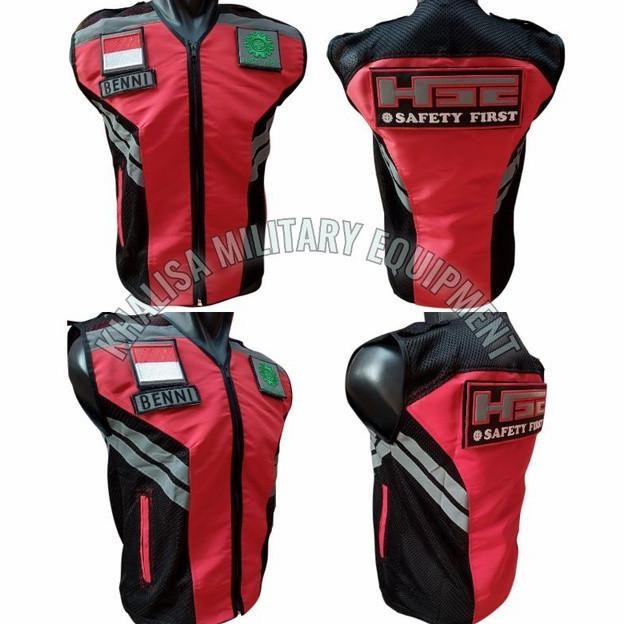 Terbaru Rompi Hse Safety Rompi Proyek Rompi K3 Merah Tbk Original Best - M