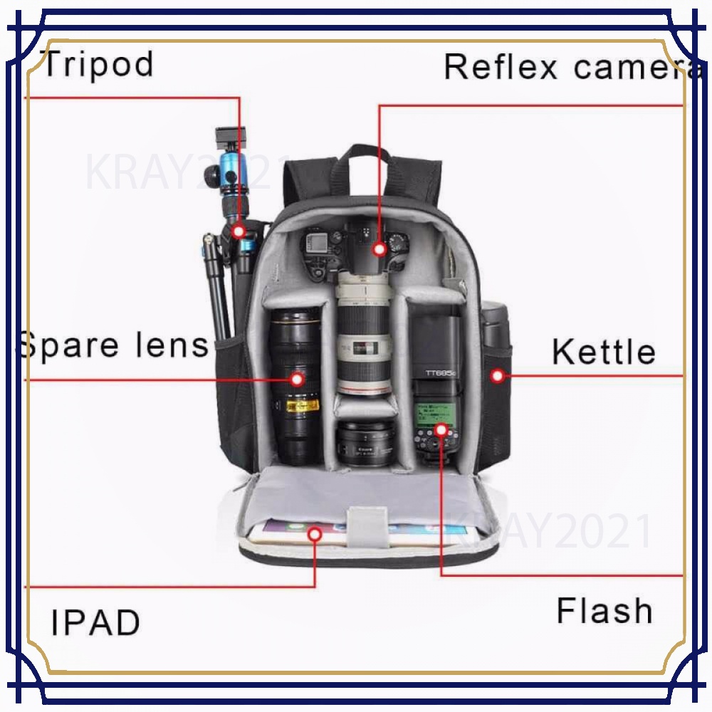 Tas Ransel Kamera DSLR Anti Air Shockproof - CAD06