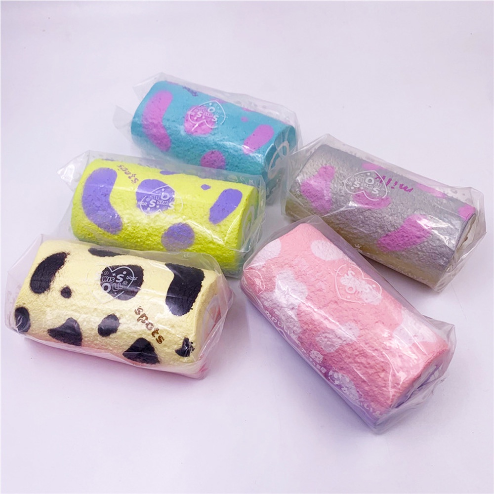 Simulasi Handuk Roll Dekompresi Mainan Lembut PU Slow Rebound Extrusion Mainan Kreatif Palsu Dekorasi Kue Anak Kenyamanan Mainan