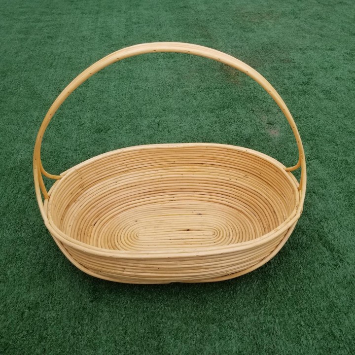 Kerajinan Tangan Rotan - Keranjang Buah Oval Lombok - 44x30x40cm