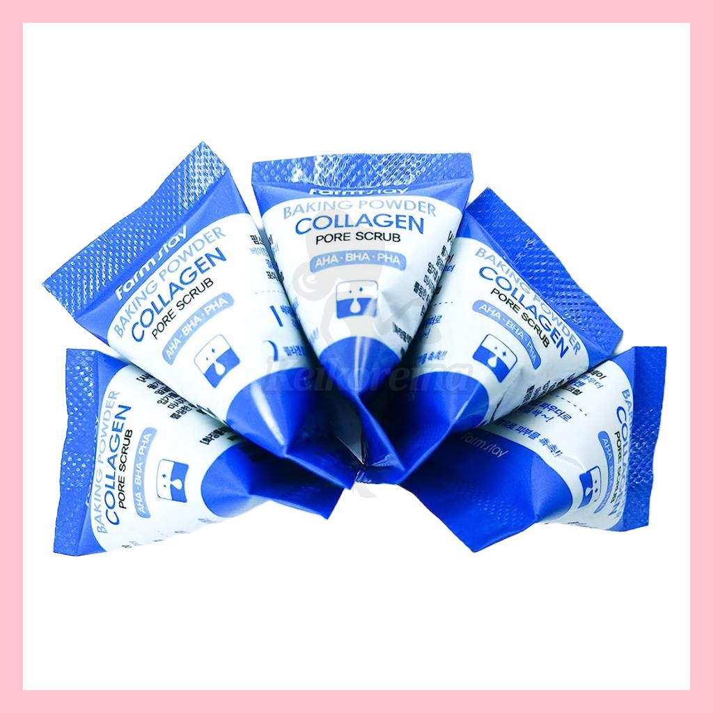 FARM STAY FARMSTAY Baking Powder Collagen Pore Scrub ECER 5 pcs x 7 gr