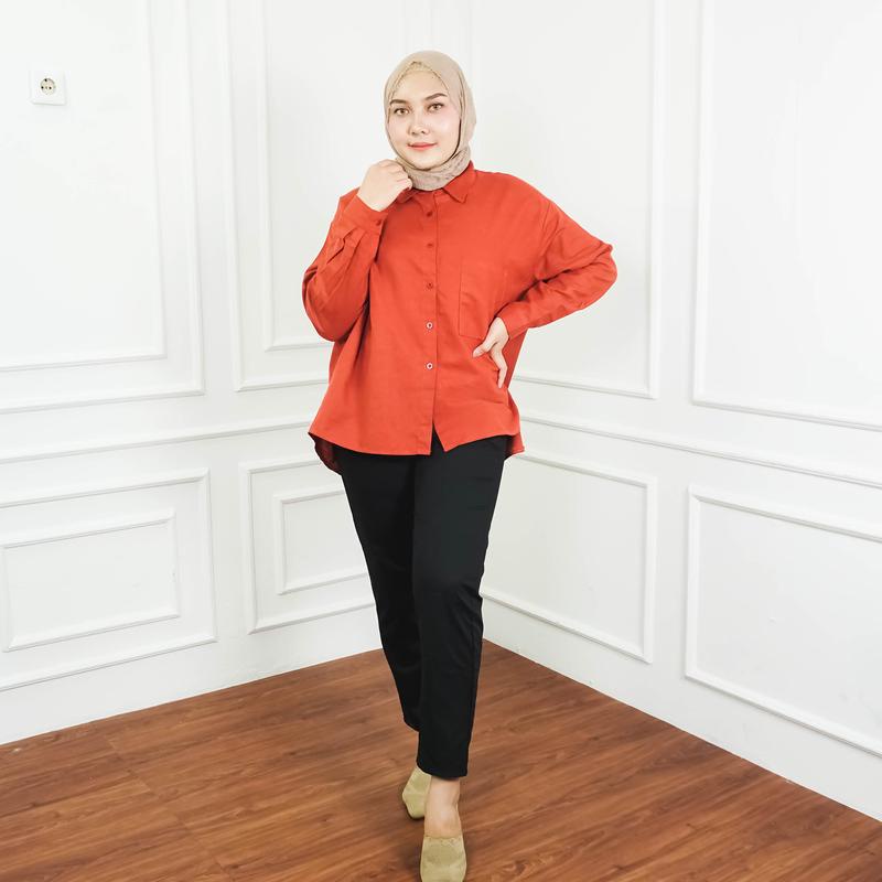 Kemeja Cessa Oversize (Linen) - CALAMBY