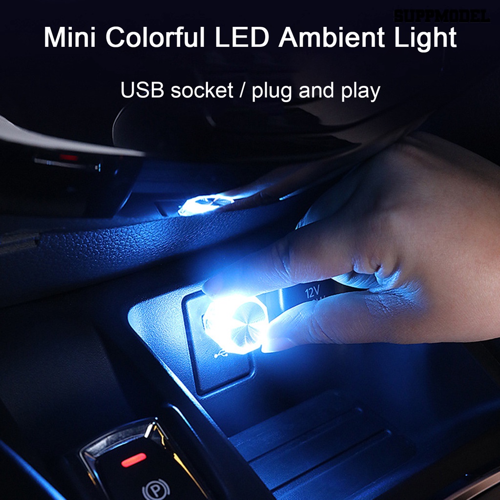 [SM]Lampu Ambient Mobil Antarmuka USB Plug And Play Buat Suasana Universal Mobil Miniatur Lampu Malam LED Aksesoris Interior