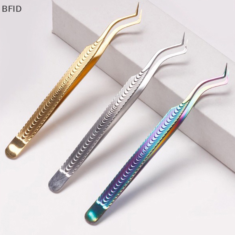 [BFID] Pinset Eyelash Extension Pinset Stainless Steel Melengkung Alat Makeup [ID]