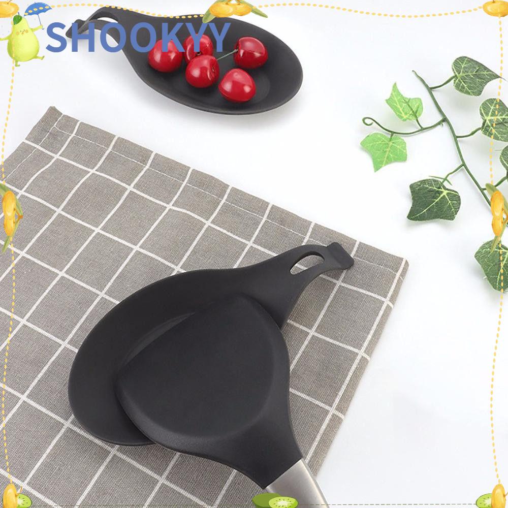 Chookyy Rak Sendok Penyimpanan Peralatan Masak Aksesoris Dapur Sendok Bracket Stand Kompor Organizer Tempat Piring Spoon Rest