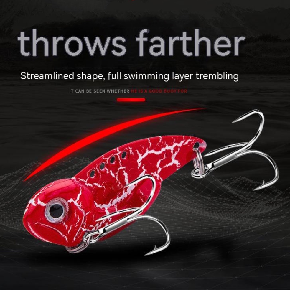 Fishing Jig Spoon Lures 7g /10g /12g /14g VIB Metal Blade Umpan Pancing Sendok Crankbaits Untuk Trout Bass Salmon Umpan Air Tawar Air Asin