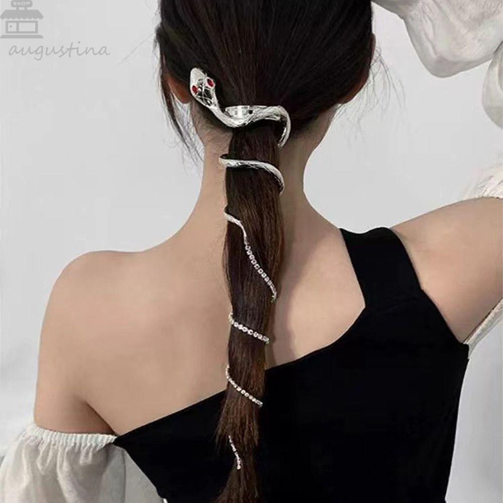 Agustina Wanita Jepit Rambut Aksesoris Rambut Hadiah Rumbai Rantai Untuk Perempuan Ular Jepit Rambut Trendi Hiasan Kepala Fashion Crab Clip Korean Hair Claws