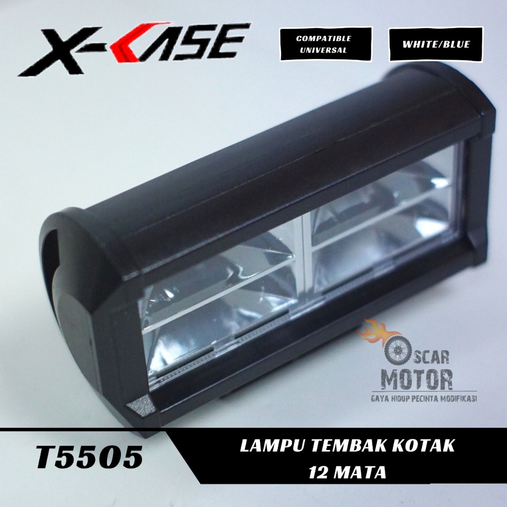 LAMPU TEMBAK SOROT LED BAR ANGEL EYES 12 LENSA 2D 3D LAMPU KANBUT FLOGLAMP MODEL DAYMAKER UNIVERSALTERANG LAMPU KOTAK HI LO XCASE 5505