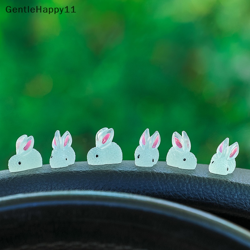 Gentlehappy 6Pcs Setir Mobil Konsol Kaca Spion Luminous Rabbit Dekorasi id