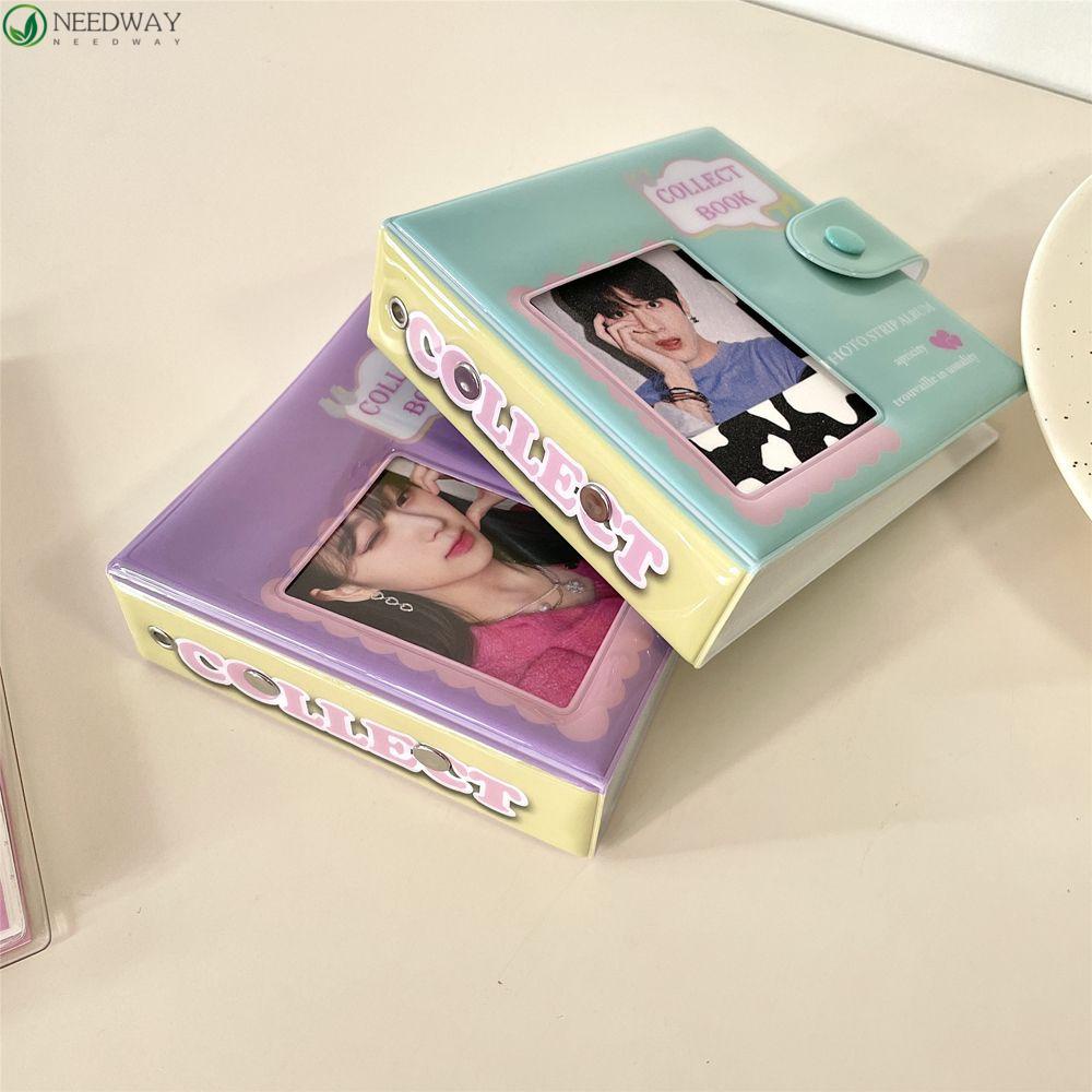 Needway Album Foto 40kantong INS Binder Cover Perlengkapan Alat Tulis Sekolah Interstitial Kpop Card Holder Loose Leaf Notebook