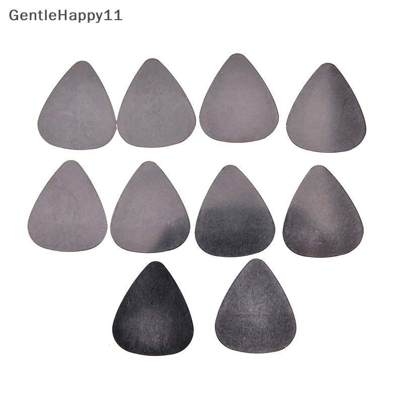 Gentlehappy 10pcs bass guitar picks stainless steel Akustik Gitar Listrik plectrum 0.30mm id