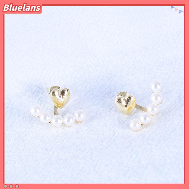 [BLS] Sepasang Anting Mutiara Dengan Cinta Hati, Trendi, Mewah Ringan, Anting high-end, Anting Temperamen Unik Untuk Wanita
