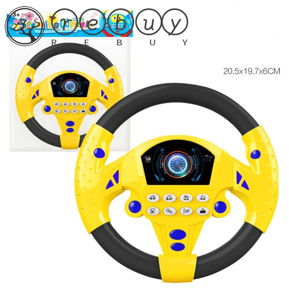 Rebuy Copilot Steering Wheel Mainan Hadiah Lucu Mensimulasikan Mengemudi Interaktif Pretend Play Mainan Setir Mobil Setir Interaktif