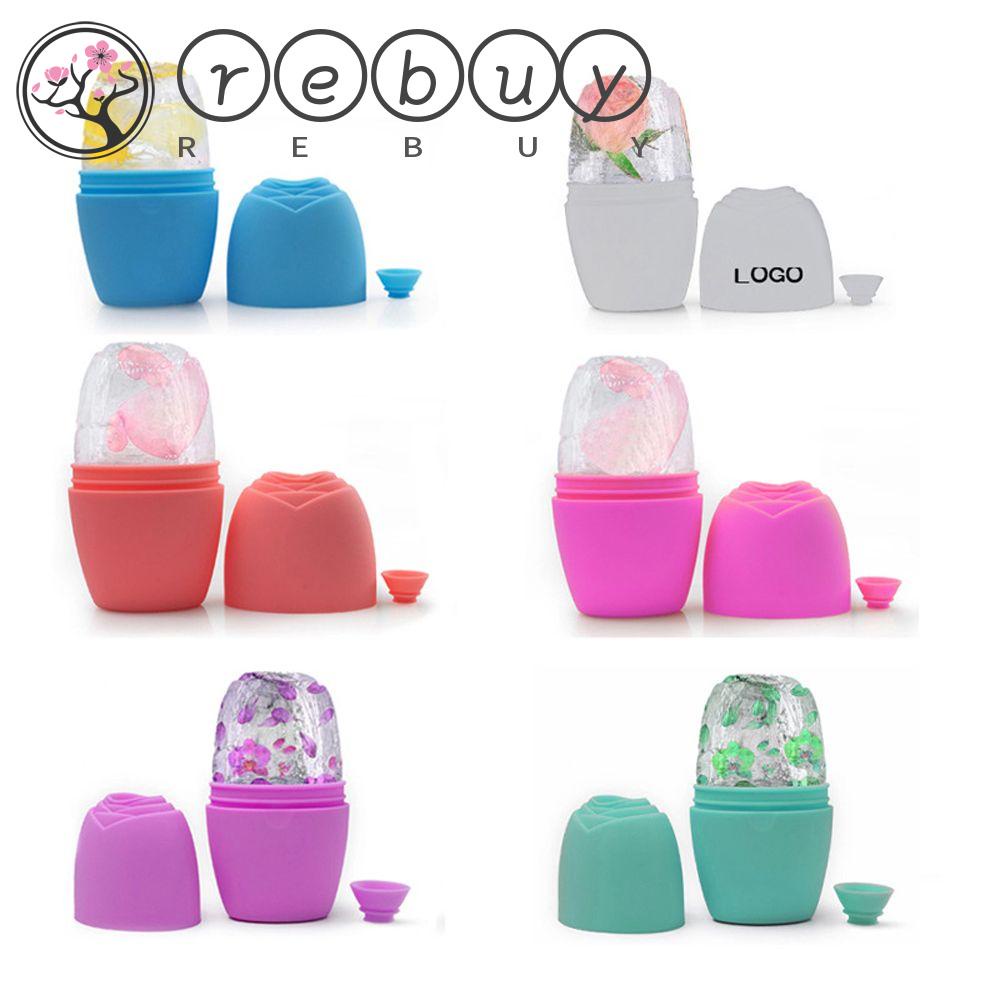 Rebuy Ice Face Roller Beauty Freezable Cold Therapy Facial Icing Alat Perawatan Kulit Pendingin Wajah Contour Globes Wanita Hadiah Silikon Cetakan Es Batu