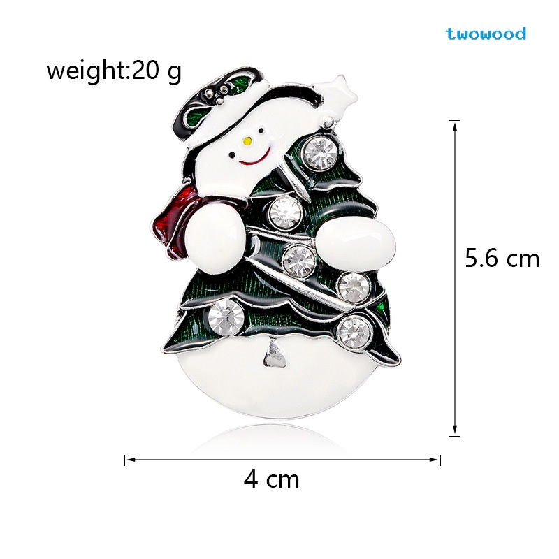 Twowood Natal Snowman Bros Eropa Dan Amerika Natal Snowman Drip Minyak Paduan Kartun Bros Pakaian Bros Brooch