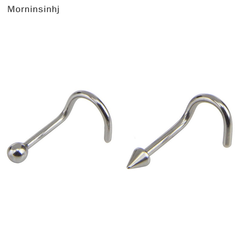 Mornin 22PCS /Set Stainless Steel Segmen Berengsel Hidung Hoop Ring Tulang Studs Body id