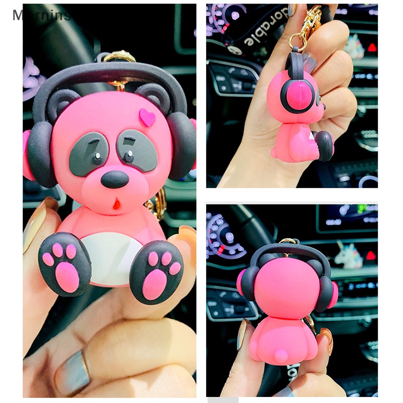 Mornin Gantungan Kunci Gajah Musik Rock Kartun Klasik Panda Animal Key Chian Holder id