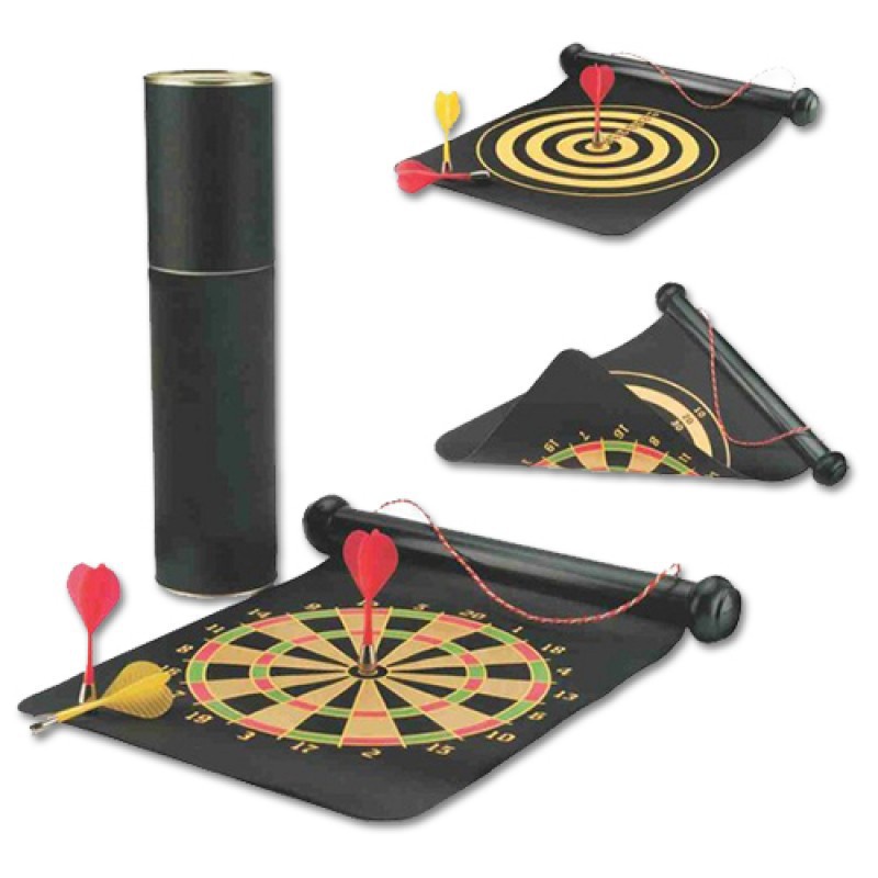 Double Sided Hanging Magnetic Dart Board Set Game 15 Inch with 6 Magnetic Arrow