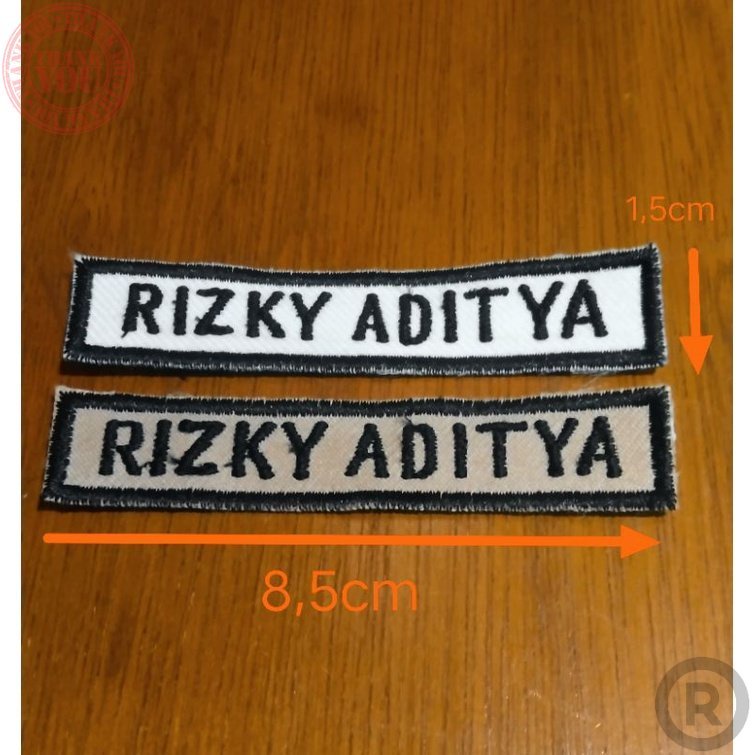 Bordir Bet nama emblem nama bordir baju sekolah Terbaru Nama Dada Bordir Bordir Nama Custombisa pesa