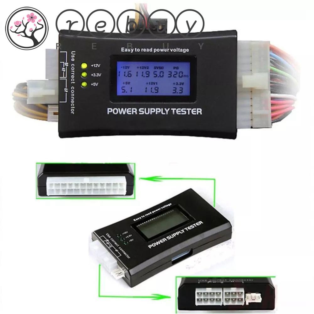 Rebuy Power Supply Tester Portable Diagnostik Komputer Untuk PSU ATX SATA HDD Quick Check Diagnostic Tester Tools