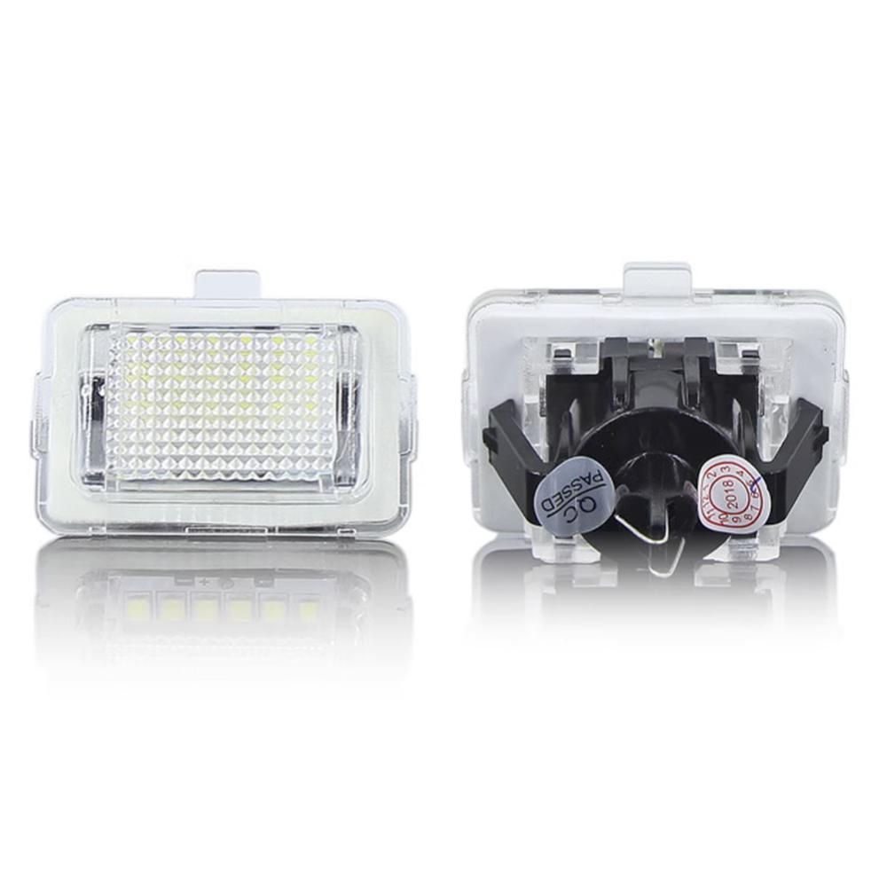 Openmall 1Pc 18LED Nomor Mobil Plat Lampu Lampu No Error Canbus 12V Putih Untuk Mercedes-Benz W204 5D W207 W212 W216 W221 G6T1