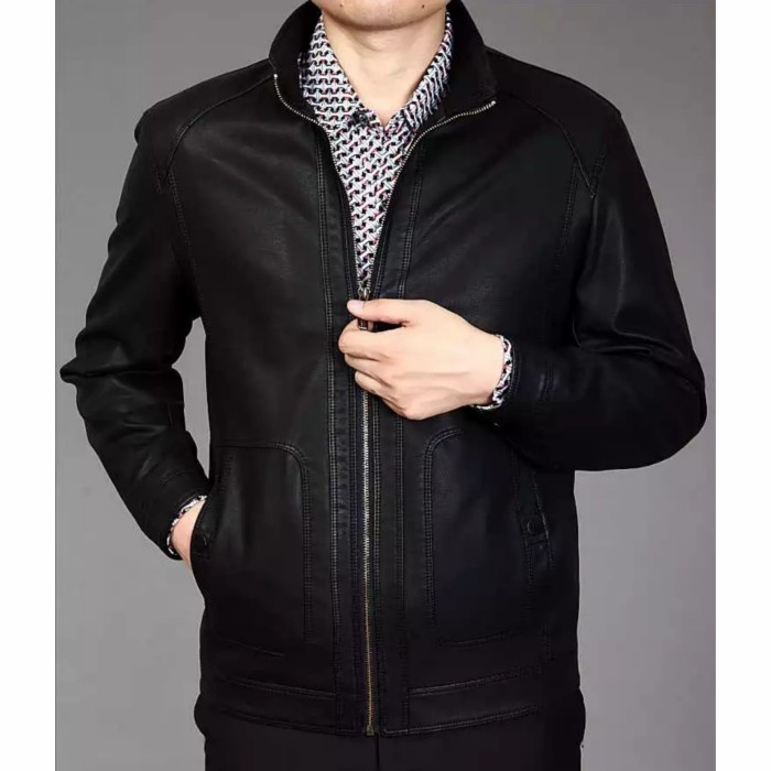 jaket kulit pria asli jaket kulit domba garut jaket kulit asli pria 100% kulit asli domba Garut /jak