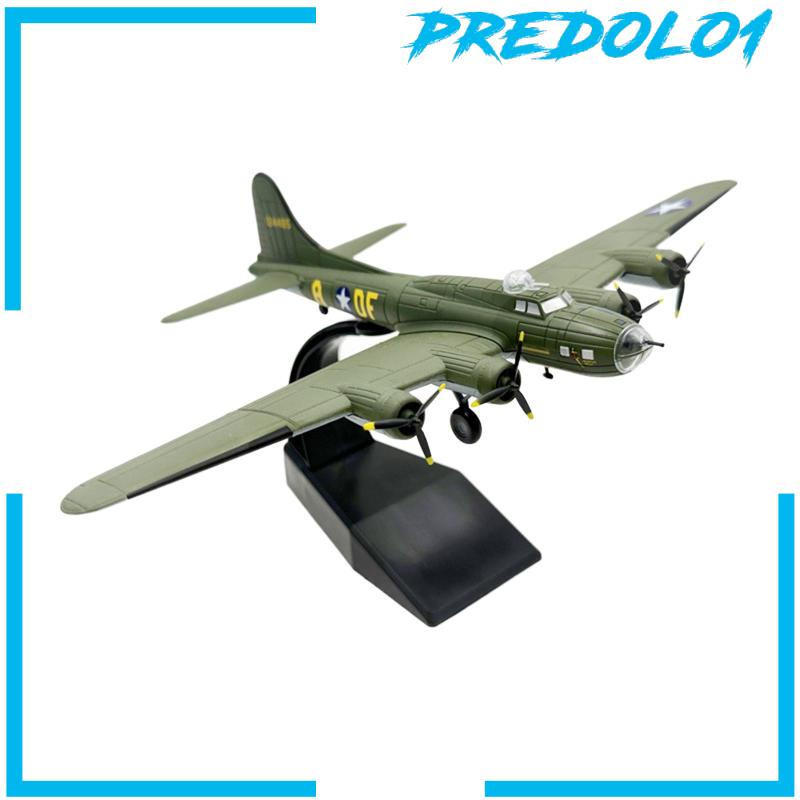 [Predolo1] 1:144 B17 Diecast Model Fighter Dengan Alas Untuk Ruang Tamu Kabinet Kamar Tidur