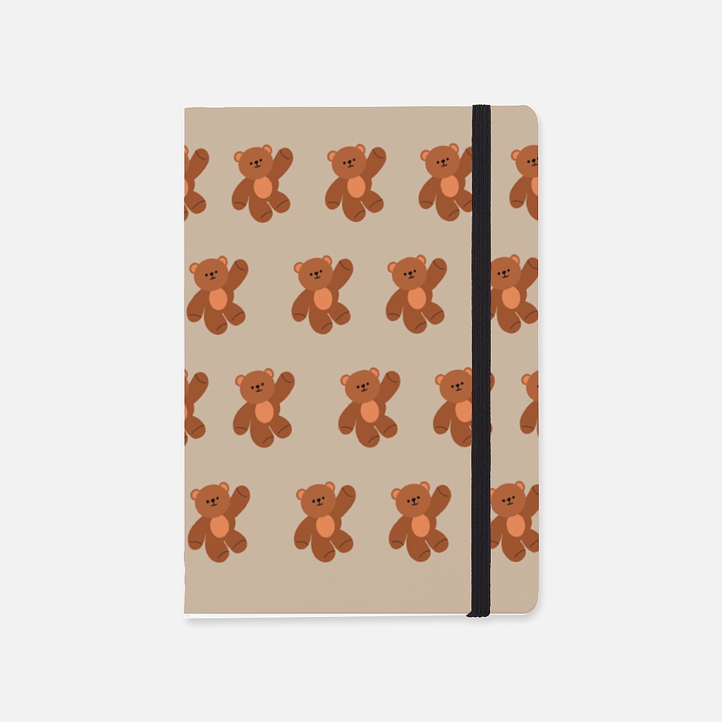 

Soft Cover Notebook dengan motif teddy bear lucu