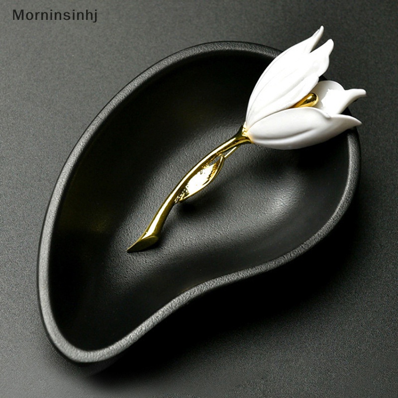 Mornin Bros Bunga Magnolia Retro Putih Untuk Wanita Pernikahan Perjamuan Brooch Pin id