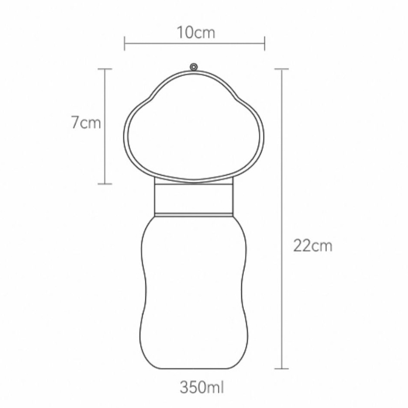 Dog Out Water Cup Botol Air Portabel Menemani Cangkir Berjalan Anjing Botol Air Minum Peliharaan Air Pakan Air Minum Perlengkapan Peminum