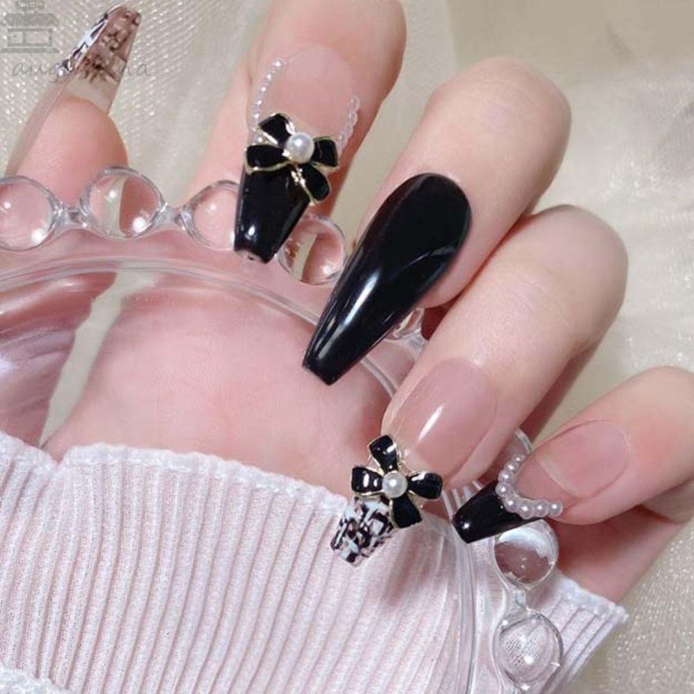 AUGUSTINA Agustina Kelinci Hiasan Kuku Wanita Nail Charms Nail Art Perhiasan Tulip Manicure Aksesoris