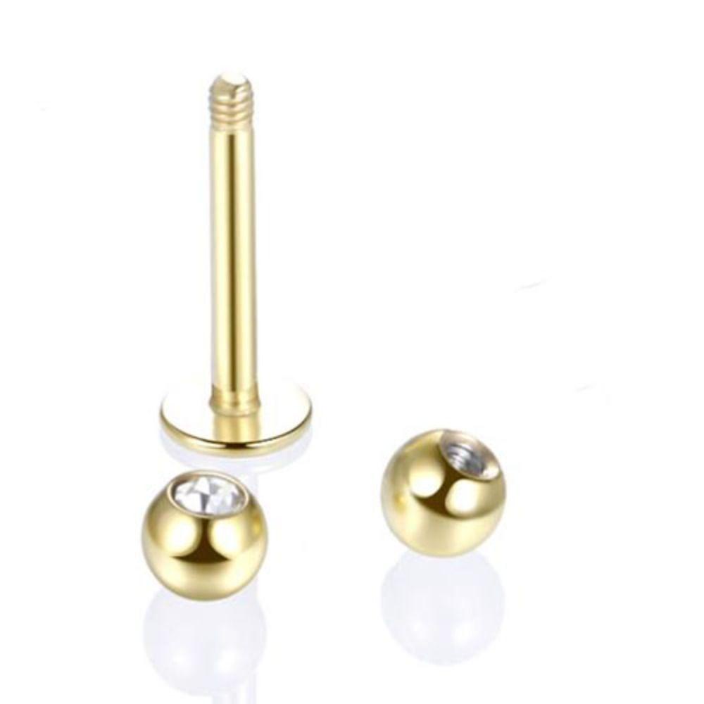 Lily Gem Lip Stud, Set Dengan Cincin Telinga Permata Berlian, Penjualan Panas Tindik Kuku Tulang Telinga Bahan Stainless Steel Untuk Pria Dan Wanita