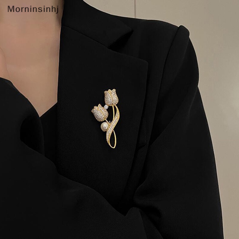 Mornin Mawar Shiny Bros Untuk Wanita Elegan Korsase Fashion Brooch Pin Dress Zirkon Ringan Perhiasan Aksesoris Hadiah Pesta id