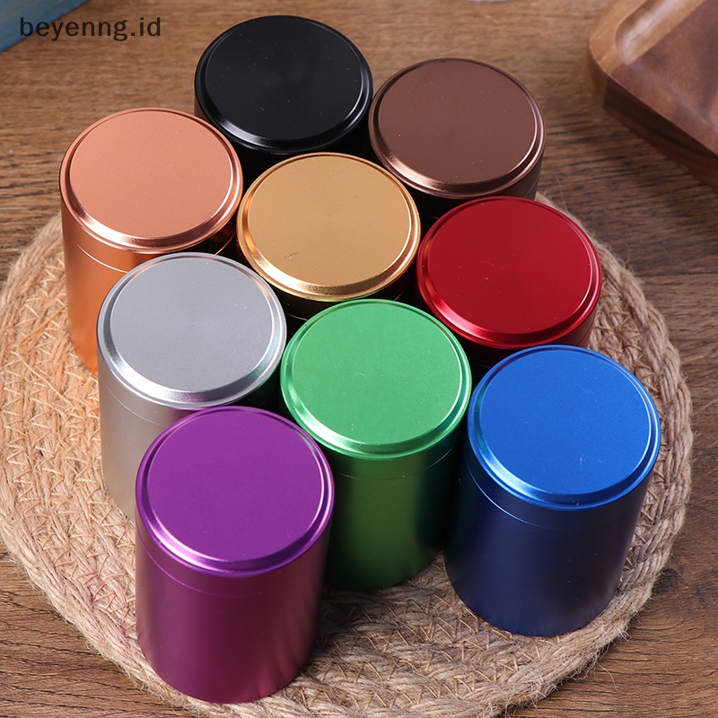 Beyen Mini Metal Box Storage Aluminium Teh Bisa Travel Portable Jar Gula Kopi Caddy ID